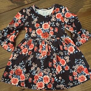 ✨Honeydew USA Floral Dress and/or Top - Black and Red
